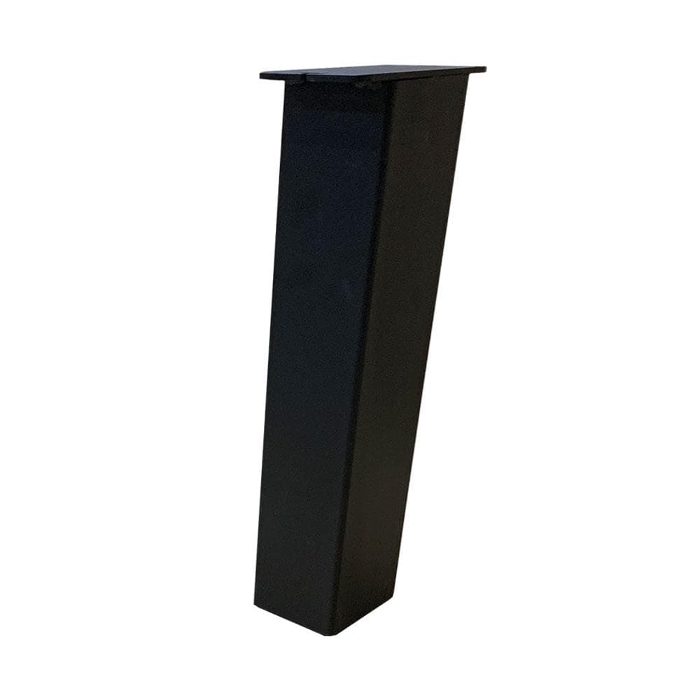 Set stalen schuine tafelpoten zwart vierkant 8 bij 8 cm en hoogte 40 cm  (8 x 8 cm) - 4 stuks