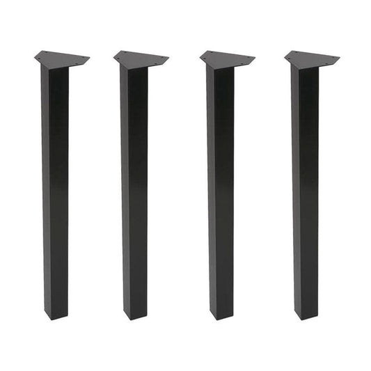 Stalen meubelpoot zwart vierkant 5 bij 5 cm en hoogte 72 cm  (5 x 5 cm) - 4 stuks