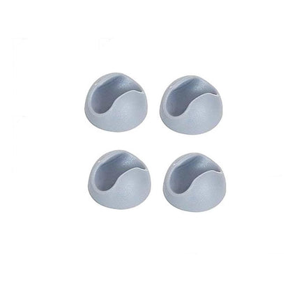 Vloerbeschermer grijs hairpin Ø 1,2 cm en hoogte 1 cm  van kunststof - 4 stuks