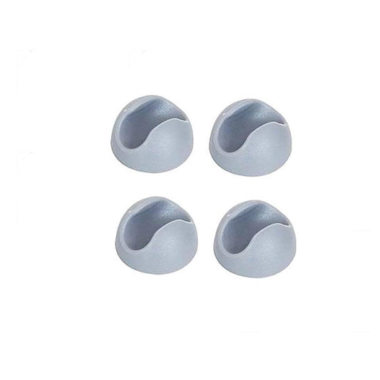 Vloerbeschermer grijs hairpin Ø 1,2 cm en hoogte 1 cm  van kunststof - 4 stuks