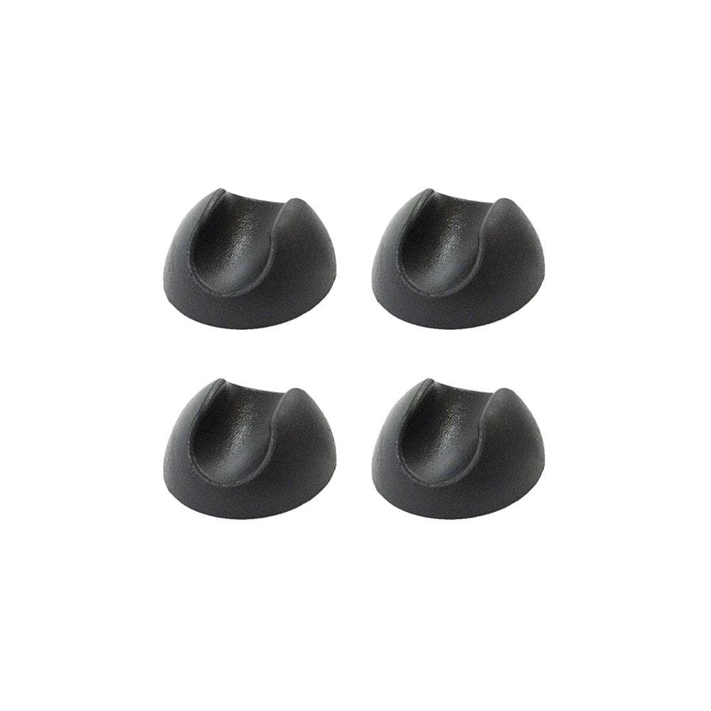 Vloerbeschermer zwart hairpin Ø 1,2 cm en hoogte 1 cm  van kunststof - 4 stuks