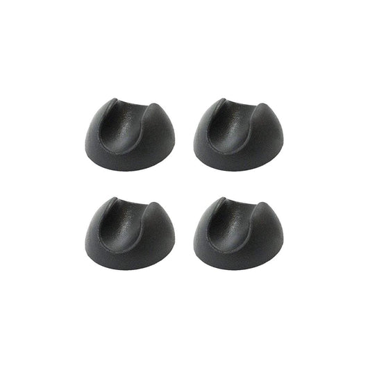 Vloerbeschermer zwart hairpin Ø 1,2 cm en hoogte 1 cm  van kunststof - 4 stuks