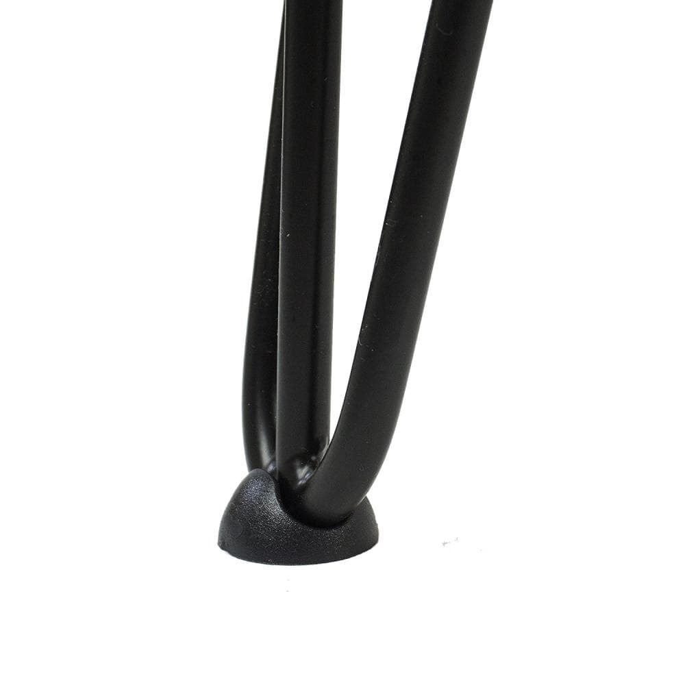 Vloerbeschermer zwart hairpin Ø 1,2 cm en hoogte 1 cm  van kunststof - 4 stuks