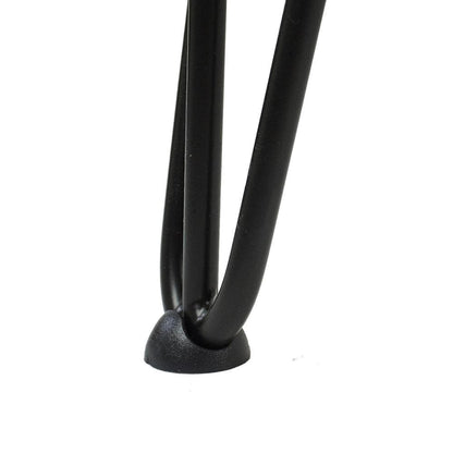 Vloerbeschermer zwart hairpin Ø 1,2 cm en hoogte 1 cm  van kunststof - 4 stuks