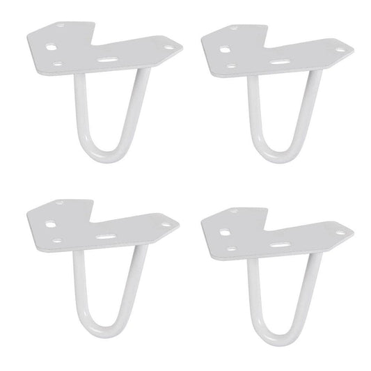 Massief stalen hairpin wit hairpin ø 1,0 cm en hoogte 10 cm  - 4 stuks