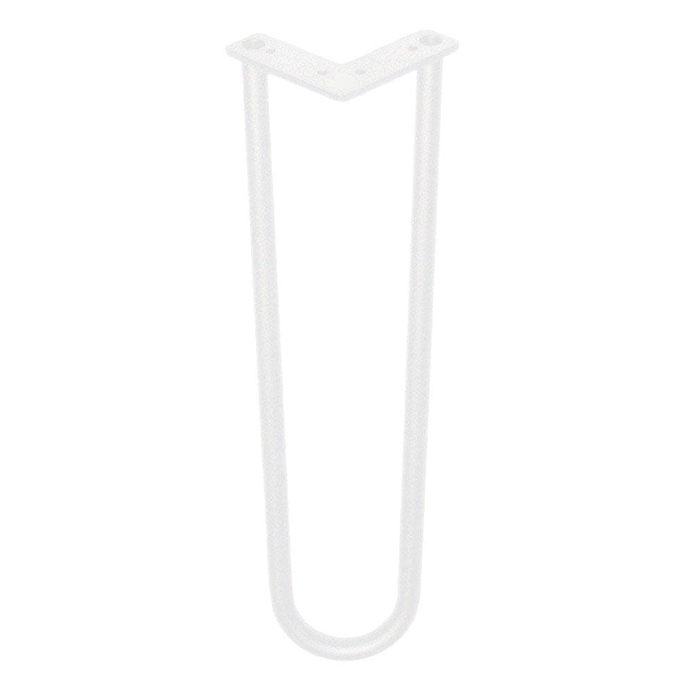 Stalen hairpin wit hairpin ø 1,6 cm en hoogte 40 cm  (set van 4 stuks)