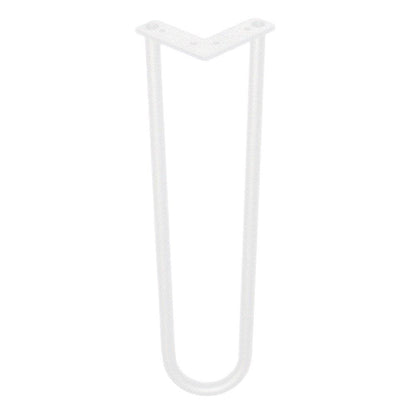 Stalen hairpin wit hairpin ø 1,6 cm en hoogte 40 cm  (set van 4 stuks)