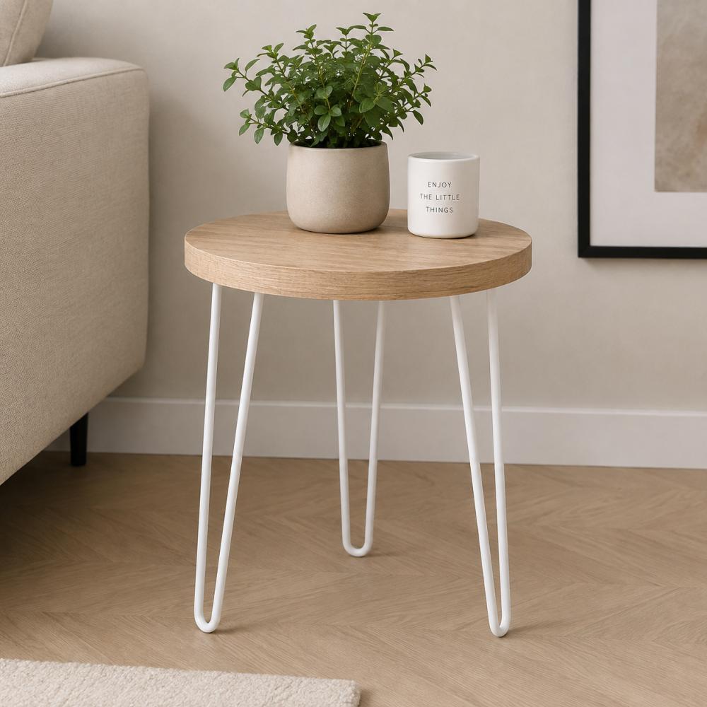 Stalen hairpin wit hairpin ø 1,6 cm en hoogte 40 cm  (set van 4 stuks)