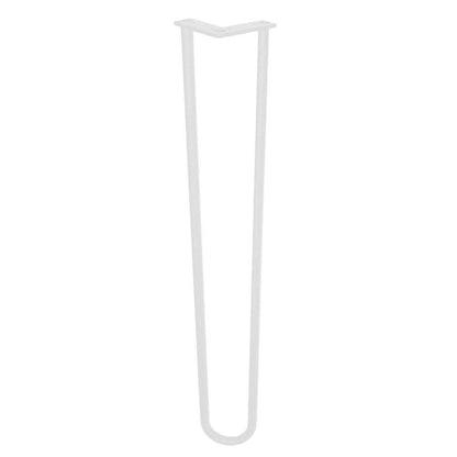 Stalen hairpin wit hairpin ø 1,6 cm en hoogte 71 cm  (set van 4 stuks)