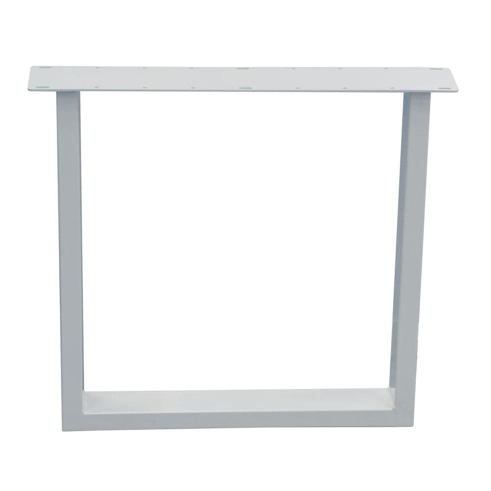 Stalen U tafelpoot wit 76 bij 10 cm en hoogte 72 cm  (4 x 10 cm) (set van 2 stuks)