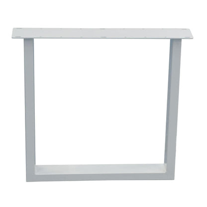 Stalen U tafelpoot wit 76 bij 10 cm en hoogte 72 cm  (4 x 10 cm) (set van 2 stuks)