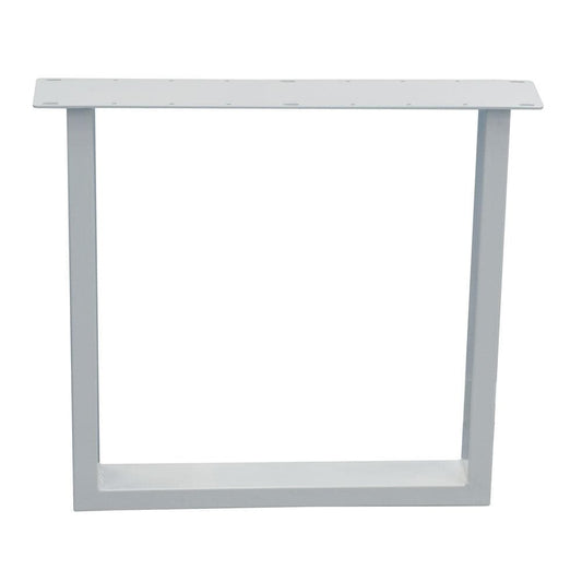 Stalen U tafelpoot wit 76 bij 10 cm en hoogte 72 cm  (4 x 10 cm) (set van 2 stuks)