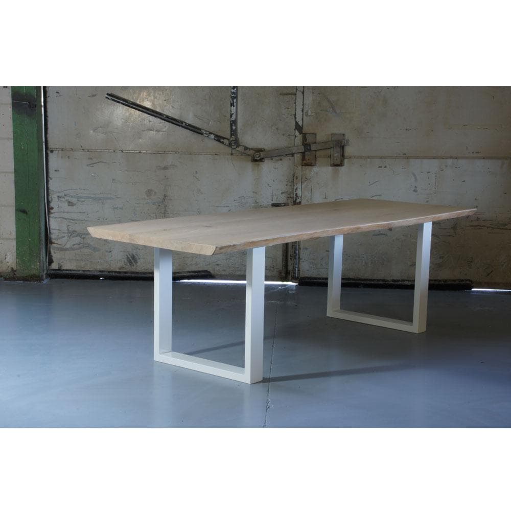 Stalen U tafelpoot wit 76 bij 10 cm en hoogte 72 cm  (4 x 10 cm) (set van 2 stuks)