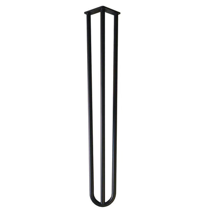 Stalen hairpin zwart hairpin ø 1,6 cm en hoogte 71 cm  (set van 4 stuks)