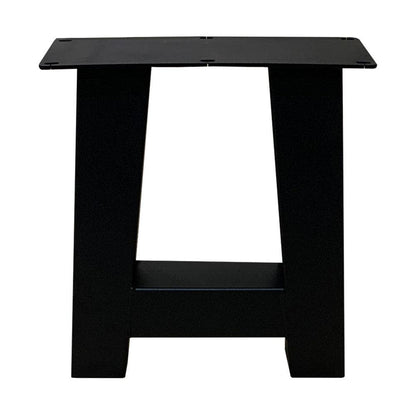 Set stalen A bankpoten 38 bij 8 cm en hoogte 43 cm zwart (8 x 8 cm) - 2 stuks
