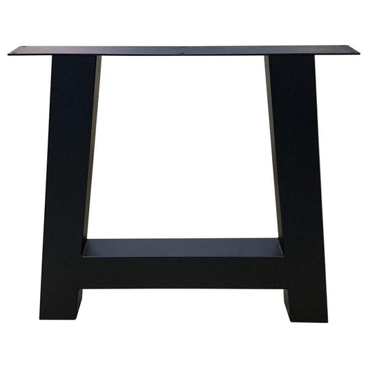 Stalen A tafelpoot voor buiten 75 bij 10 cm en hoogte 72 cm zwart (10 x 10 cm) (set van 2 stuks)