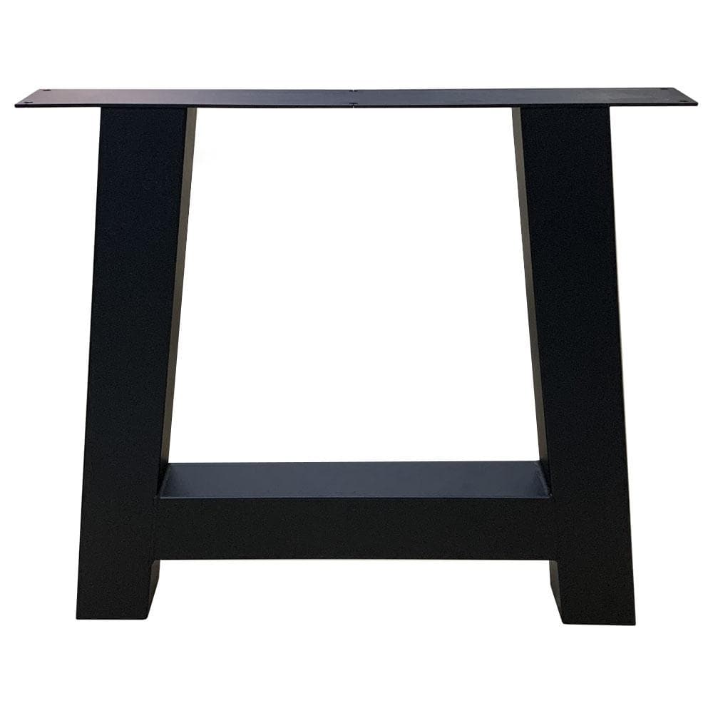 Stalen A tafelpoot 75 bij 10 cm en hoogte 72 cm zwart (10 x 10 cm) (set van 2 stuks)