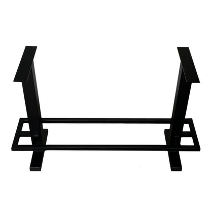 Stalen bartafel zwart 120 bij 60 cm en hoogte 105 cm  (8 x 8 cm)