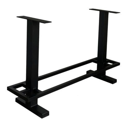 Stalen bartafel zwart 170 bij 60 cm en hoogte 105 cm  (8 x 8 cm)