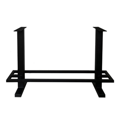 Stalen bartafel zwart 210 bij 60 cm en hoogte 105 cm  (8 x 8 cm)