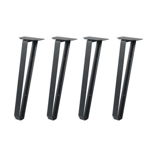 Massief stalen tafelpoot zwart design 12 bij 10 cm en hoogte 40 cm  - 4 stuks