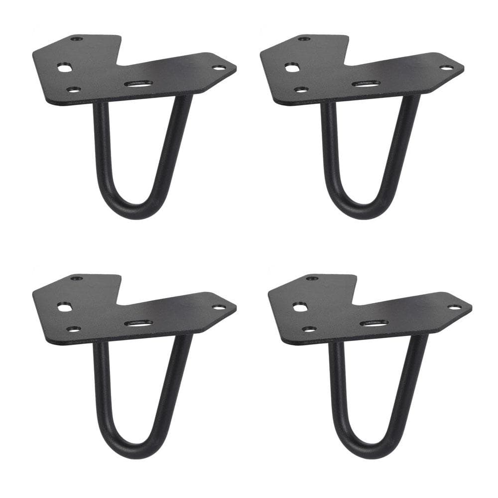 Massief stalen hairpin zwart hairpin ø 1,0 cm en hoogte 10 cm  - 4 stuks