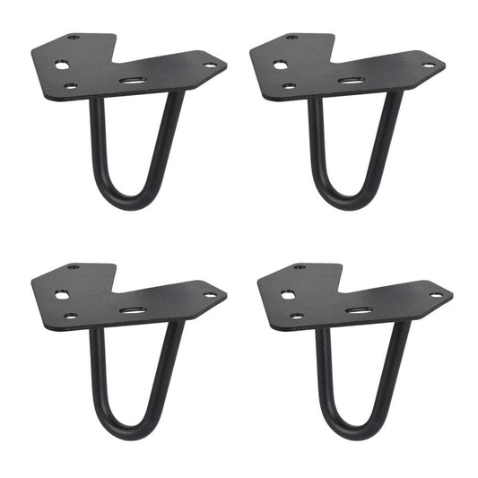 Massief stalen hairpin zwart hairpin ø 1,0 cm en hoogte 10 cm  - 4 stuks