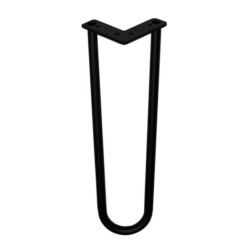 Stalen hairpin zwart hairpin ø 1,6 cm en hoogte 35 cm  (set van 4 stuks)