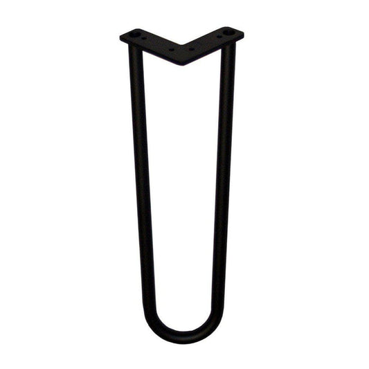 Stalen hairpin zwart hairpin ø 1,6 cm en hoogte 35 cm  (set van 4 stuks)