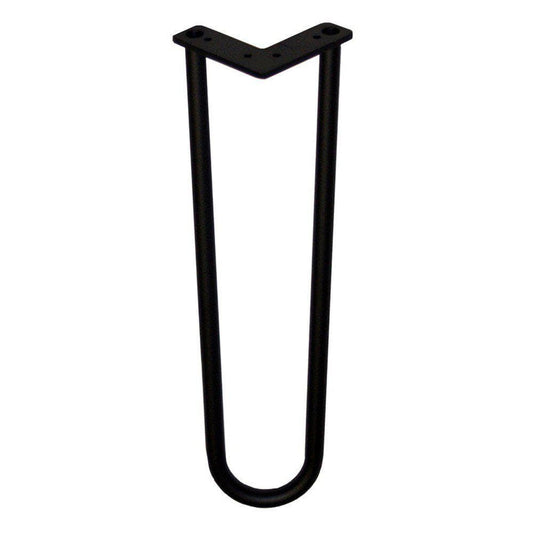 Stalen hairpin zwart hairpin ø 1,6 cm en hoogte 40 cm  (set van 4 stuks)