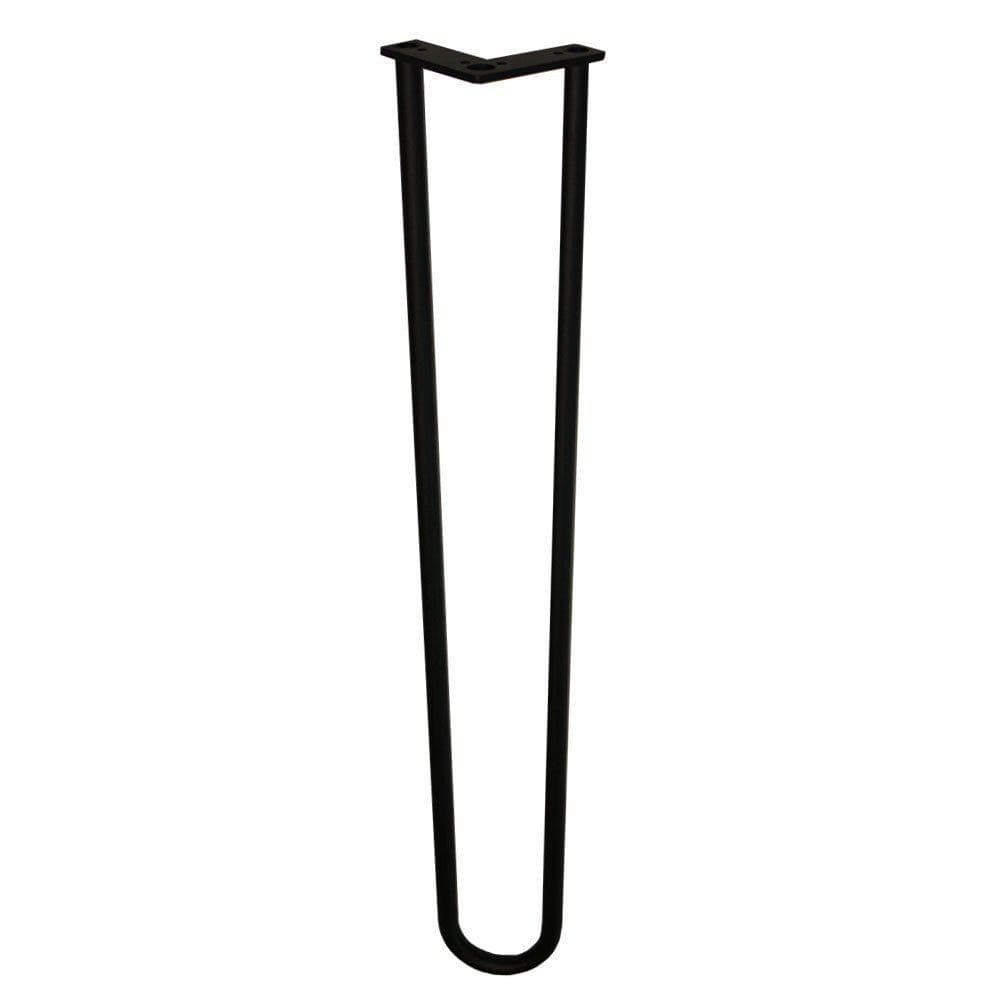 Stalen hairpin zwart hairpin ø 1,6 cm en hoogte 60 cm  (set van 4 stuks)