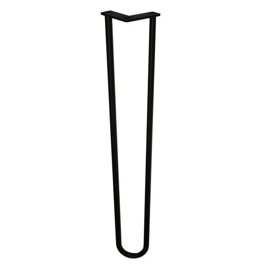 Stalen hairpin zwart hairpin ø 1,6 cm en hoogte 71 cm  (set van 4 stuks)