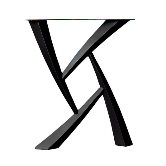 Stalen Hashtag tafelpoot breedte 60 cm en hoogte 72 cm zwart (set van 2 stuks)