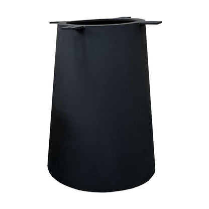 Stalen kegel salononderstel zwart conisch 30 bij 30 cm en hoogte 43 cm