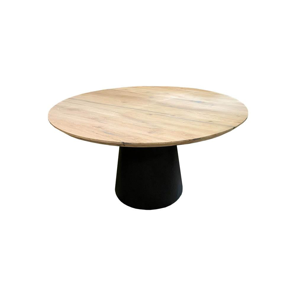 Stalen kegel salononderstel zwart conisch 30 bij 30 cm en hoogte 43 cm