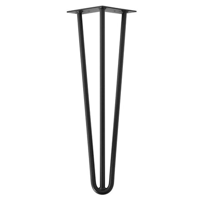 Stalen hairpin zwart hairpin ø 1,2 cm en hoogte 45 cm  (set van 4 stuks)