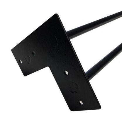 Stalen hairpin zwart hairpin ø 1,2 cm en hoogte 65 cm  (set van 4 stuks)