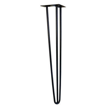 Massief stalen hairpin zwart hairpin ø 1,2 cm en hoogte 71 cm  (set van 4 stuks)