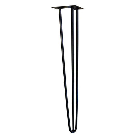 Stalen hairpin zwart hairpin ø 1,2 cm en hoogte 75 cm  (set van 4 stuks)