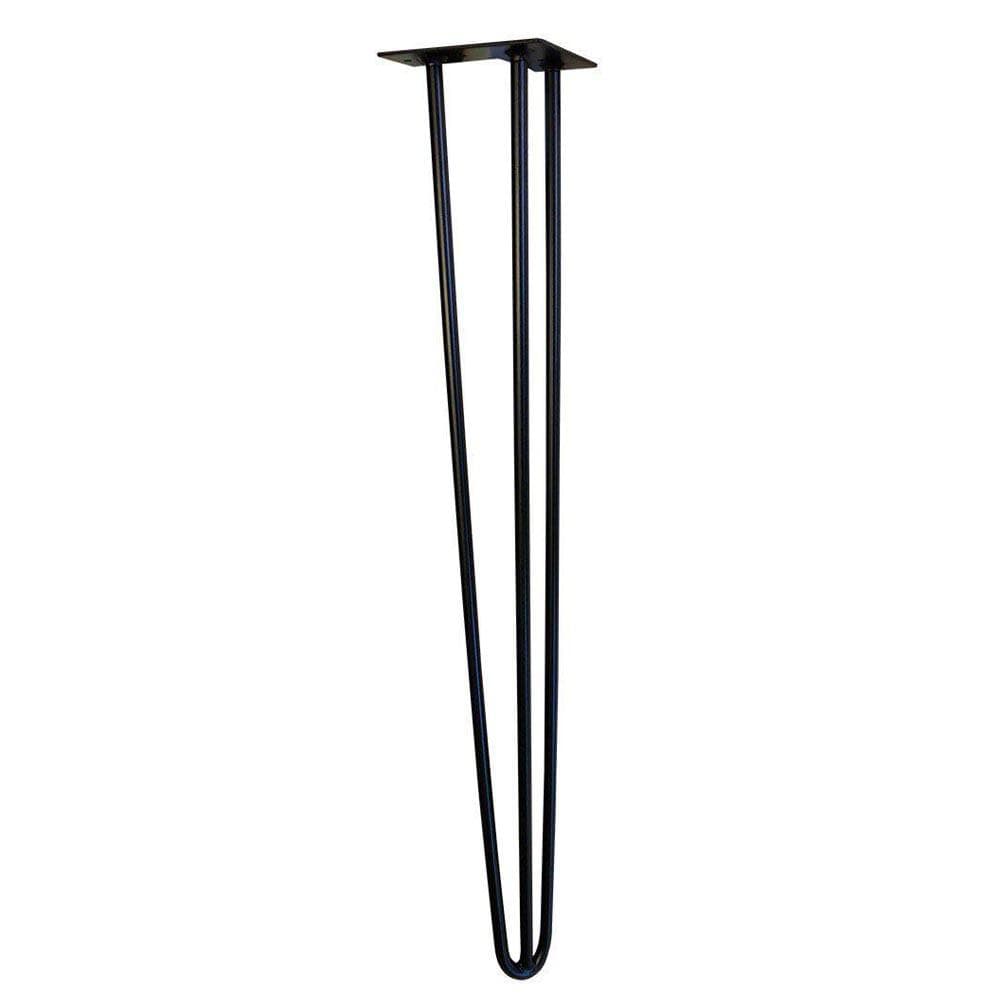 Stalen hairpin zwart hairpin ø 1,2 cm en hoogte 75 cm  (set van 4 stuks)