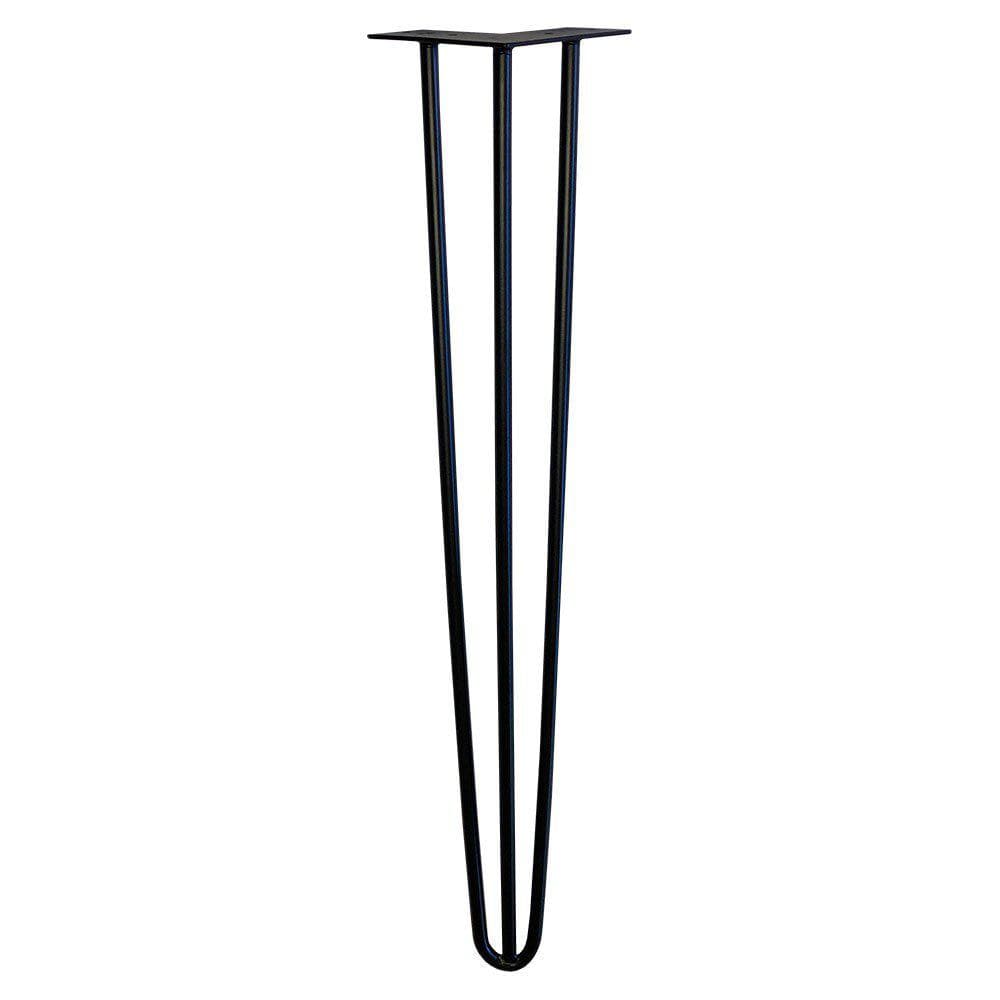 Massief stalen hairpin zwart hairpin ø 1,2 cm en hoogte 71 cm  (set van 4 stuks)