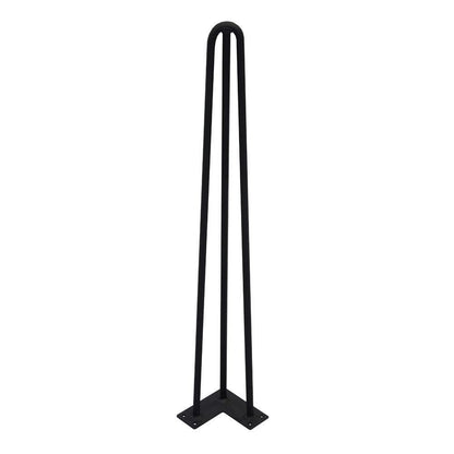 Stalen hairpin zwart hairpin ø 1,0 cm en hoogte 72 cm  - 4 stuks