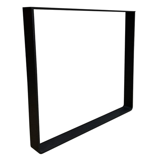 Massief stalen U tafelpoot zwart 80 bij 8 cm en hoogte 72 cm  (8 x 1 cm) (set van 2 stuks)