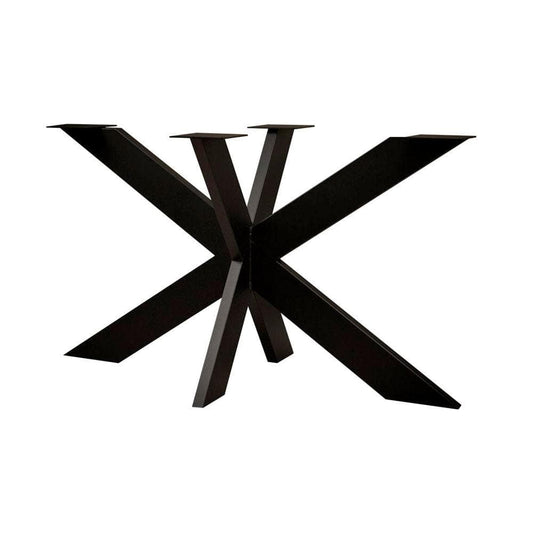 Stalen matrix zwart spinpoot 140 bij 80 cm en hoogte 73 cm  (10 x 3 cm)