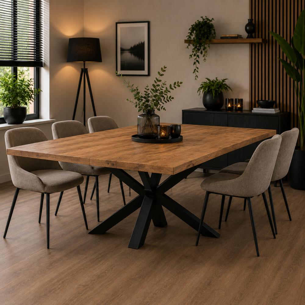 Stalen matrix zwart spinpoot 180 bij 80 cm en hoogte 73 cm  (10 x 10 cm)