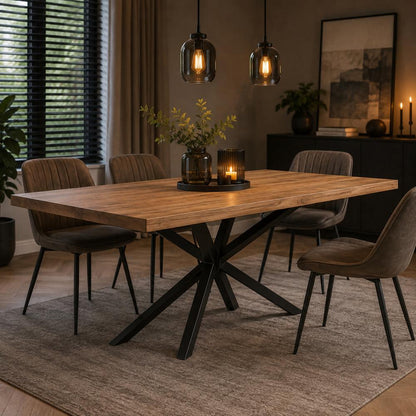 Stalen matrix zwart spinpoot 140 bij 70 cm en hoogte 72 cm  (6 x 6 cm)