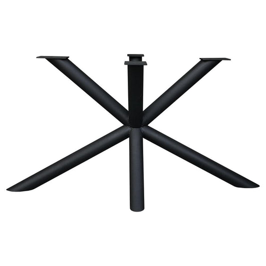 Stalen matrix zwart spinpoot lengte 150 cm bij 74 cm, hoogte 73 cm en buis ø 7,6 cm