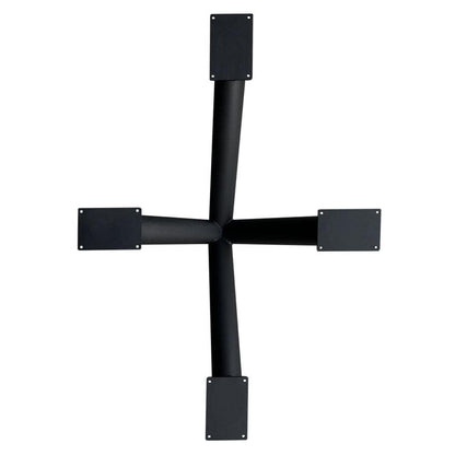Stalen matrix zwart spinpoot lengte 150 cm bij 74 cm, hoogte 73 cm en buis ø 7,6 cm