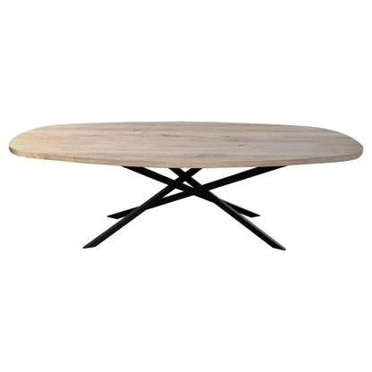 Stalen tafelonderstel zwart mikado 170 bij 75 cm en hoogte 72 cm  (5 x 3 cm)