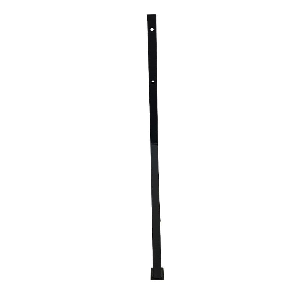 Stalen bankpoot zwart voor buiten H vorm 2,5 bij 51,5 cm en hoogte 76 cm  (2,5 x 5 cm) (set van 2 stuks)